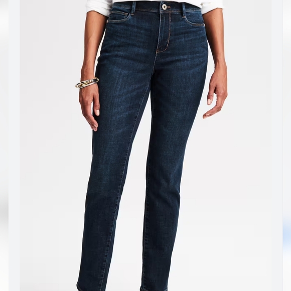 J. Jill Denim Dark Washed Blue Slim Ankle Size 14 Jeans - Picture 1 of 10